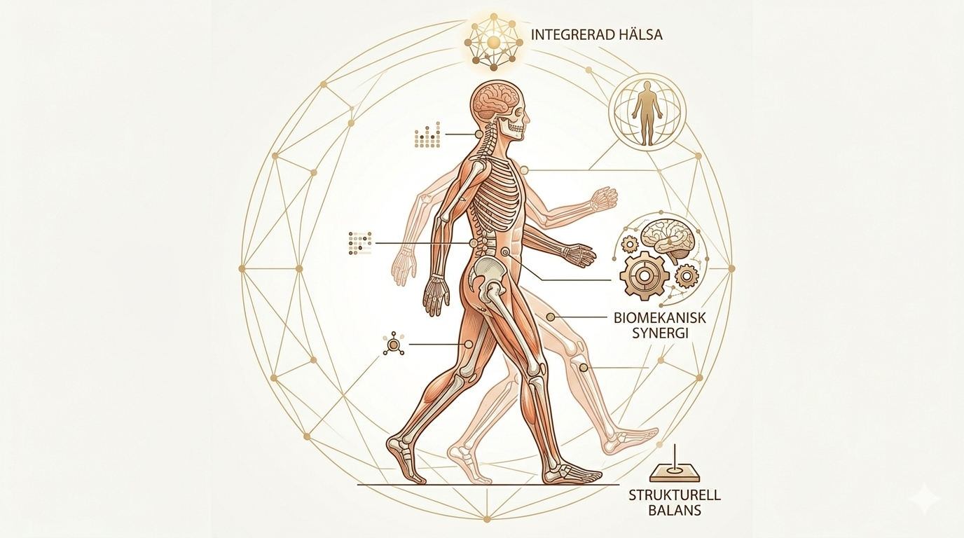 figur som illustrerar biomekanisk helhetsfunktion