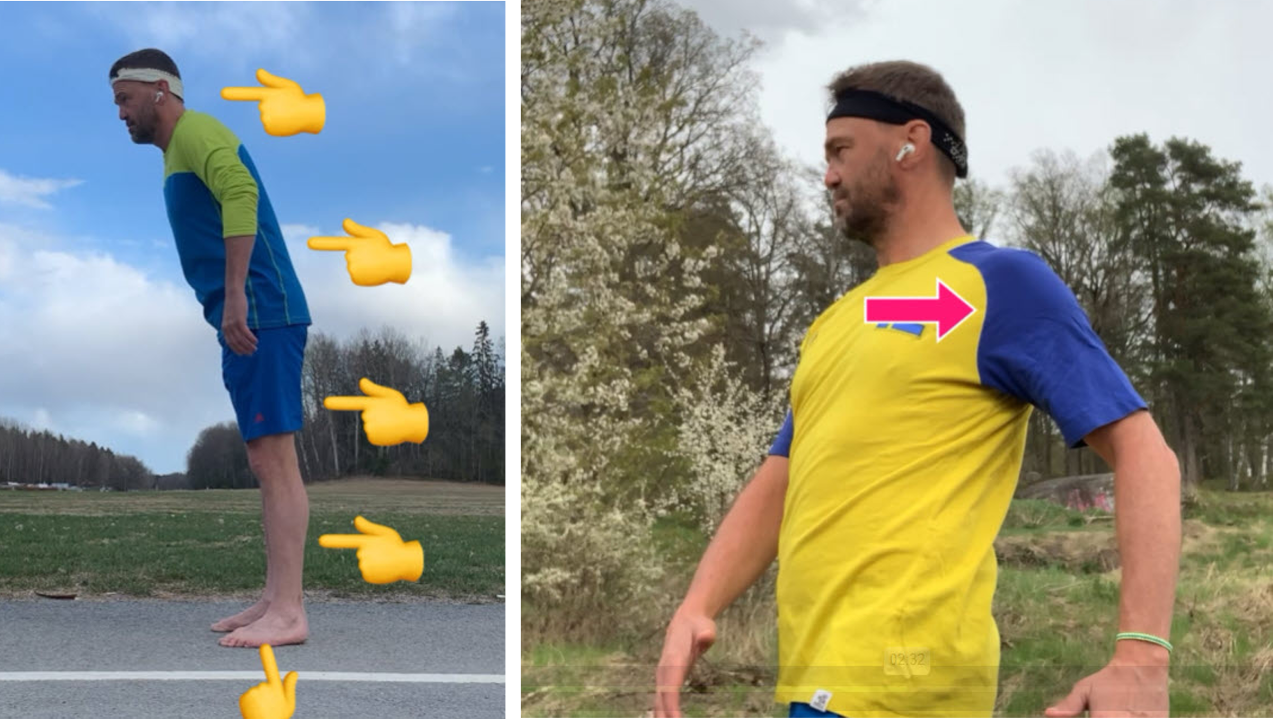 Magnus visar viktiga rörelser ute i naturen